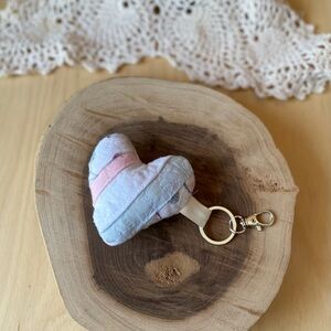 Handmade Quilted Pastel Purse Charm Flannel and Cotton Soft Cottagecore Colors